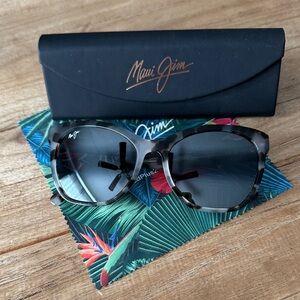Maui Jim Tortoise Sunglasses with Dark Lenses